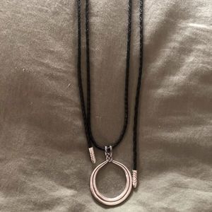 BRIGHTON SILVER LARIAT NECKLACE